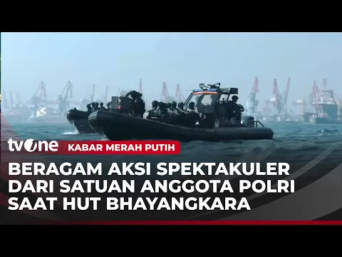 Atraksi Ketangkasan Anggota Polri di Peringatan Hari Bhayangkara ke-80
