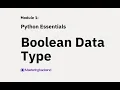 Boolean Data Types in Python