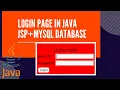 Simple Login Page in Java with Database Connectivity using JSP and MySql