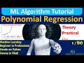 Polynomial Regression in python in Hindi Detail Explanation Machine Learning Algorithm Tutorial