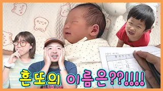 흔또 출생신고 했습니다! 이름은 한ㅇㅇ !!!