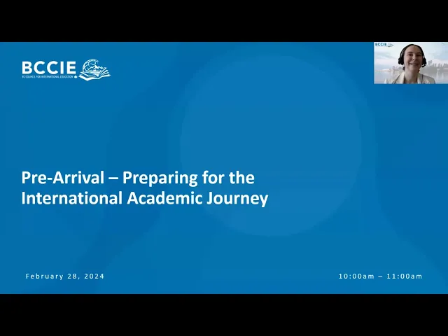 <p>Preparing students with valuable information prior to their arrival in Canada is critical for a successful transition to their new home. This webinar highlights pre-arrival challenges and provide best-practices. We also share resources on how to equip your students with the knowledge needed to understand Canada’s rules and customs, the housing system, and the cost-of-living.</p>
