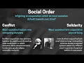 Social Order Conflict vs Solidarity