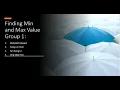 Finding Min and Max values in Matlab