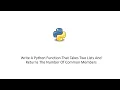 Write A Python Function That Takes Two Lists And Returns The Number Of Common Members