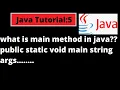 Java Programming Tutorial - 5 What is the main method in Java Java Basics for beginners