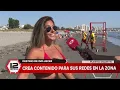 MADRYN Cane Devoto the influencer creating content for her social media in the area