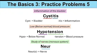 Medical Terminology – The Basics – Lesson 1 & 2 | Practice Problems Set 3
