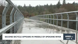 Second bicycle appears in middle of Spokane River