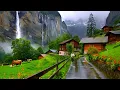 Download Lagu Switzerland on a Rainy Day: Swiss Villages Countryside, Most Beautiful Relaxing Walk