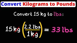 Convert Kg to Lbs Kilograms to Pounds Dimensional Analysis Eat Pi