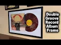 Double Groove Record Album Frame Record and Cover Jacket Display