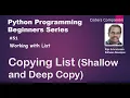 Working with List - Copying List Shallow and Deep Copy