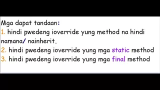 Java Tutorial Tagalog 21 Method Overriding