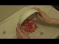 Heart confetti in red and white small bag of 1000 pieces
