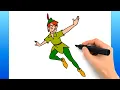 How To Draw Peter Pan Easy Drawing Tutorial