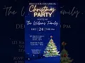 Blue Christmas Party Invitation - Digital Template Xmas Dinner Invite