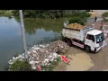 Lagu Nicely Show Landfill, Delete big pond use NISSAN 5ton Truck with KomatSu Dozer