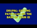 Drupal Getting path alias on the base of term id