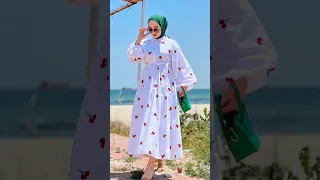 اجمل موديلات فساتين محجبات صيفيه كولكشن صيفي يجنن للمحجبات 2024 