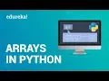 Arrays In Python Python Array Operations Python Tutorial For Beginners Edureka
