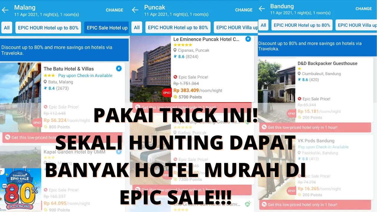 CARA ANTI GAGAL DAPAT HOTEL MURAH DI TRAVELOKA EPIC SALE