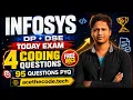 Infosys DP DSE Today Exam Coding Questions 4 Questions FREE DOCS 95 PYQs acethecode tech
