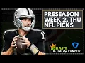 NFL Preseason DFS Picks Thursday PSW2 DraftKings FanDuel Lineups