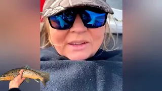 girl with trout using trout for clout trout for clout twitter