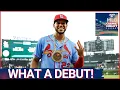 MLB GAME NIGHT Cards rookie Joshua Baez has HISTORIC debut vs Cubs Brewers Dodgers battle in LA