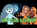 telling horror stories at our spooky scary sleepover