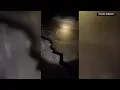AFTERMATH Heavy rainfall collapses road in Redding California