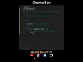Gnome Sort Code in Python Sorting Algorithms Python Coding Tutorial Python Coding Interview
