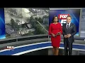 Fire tears through apartment building