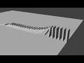 Tutorial domino effect in Blender 3d Python rigid body physics - link in description