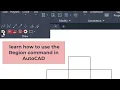 AutoCAD REGION Command Master 2D Boolean Operations Union Subtract Intersect