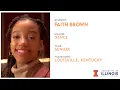 How does UIUC support Black and minority students Faith talks about her Black student community