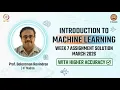 NPTEL Introduction to Machine Learning Week 7 Assignment Solution March 2026 Higher Accuracy