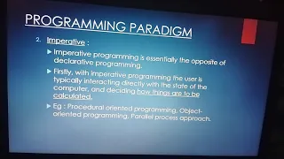 UNIT - I Programming paradigm procedure programming paradigm object oriented programming paradigm