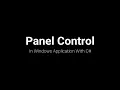Panel Control in Window Application with C