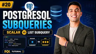 PostgreSQL Subqueries Tutorial for Beginners Scalar List Subquery with Practical Examples