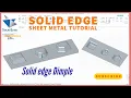 Solid edge sheet metal tutorial solid edge dimple feature