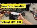 Fuse Box Location Bobcat UV34XL Diesel Side by Side