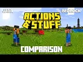 ACTIONS AND STUFF Java vs Bedrock COMPARISON detailed animations