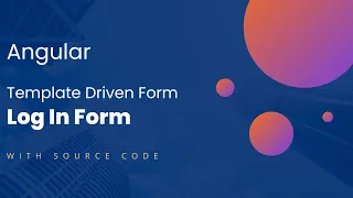 Log in form Angular template driven form Angular 15 forms Angular Material