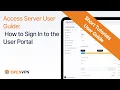 Access Server User Guide How to Sign In to the User Portal