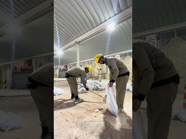 الملاكات الهندسية تواصل العمل صباحا ومساءً لإنجاز الإعمار في صحن الإمام علي (ع)