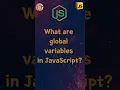 Global Variables in JavaScript