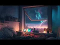Study & Focus with Open Window to Astral Aurora and Healing Rain, Thunder & Birds Ambience [4K]