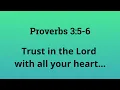 Proverbs 3 5-6 NASB Trust in the LORD with all your heart And do not